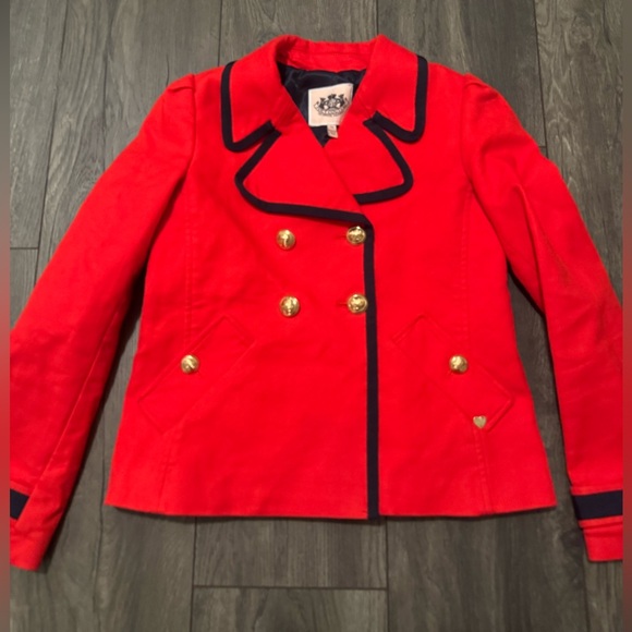 ✨ Juicy Couture Girls Vintage Peacoat Jacket ✨ - Picture 1 of 5